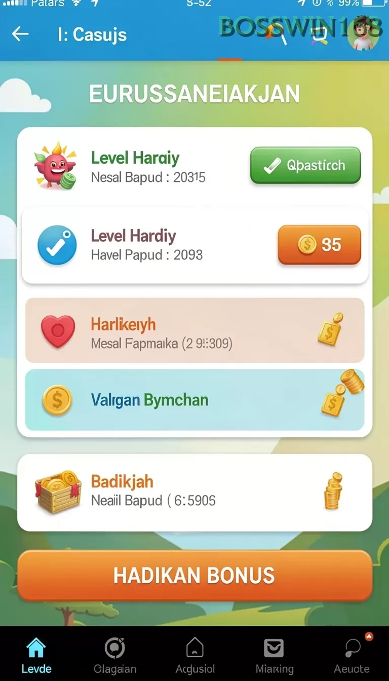 Cuplikan layar RPRPRP — menu navigasi